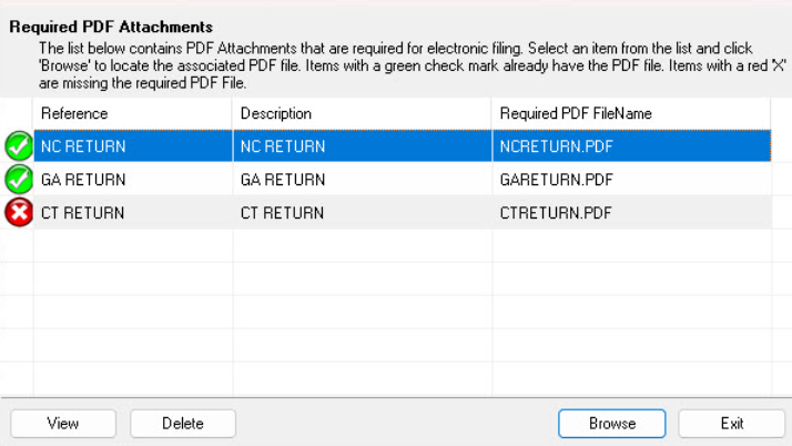 Image showing the PDF attachment window with required attachments.